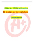 HESI Med Surg V1 2022 Actual Screenshots 55 Questions and Answers Included  Guaranteed A+ +