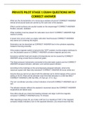 PRIVATE PILOT STAGE 1 EXAM QUESTIONS WITH CORRECT ANSWER