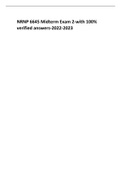 NRNP 6645 Midterm Exam 2-with 100% verified answers-2022-2023