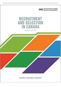 Test Bank Recruitment and Selection in Canada 7th Edition