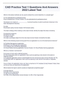 CAD Practice Test 1 Questions And Answers  2022 Latest Test