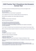 CAD Practice Test 2 Questions And Answers  Correct Test