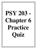 PSY 203 - Chapter 6 Practice Quiz