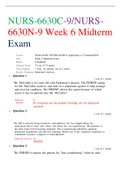 NURS-6630C-9/NURS-6630N-9 Week 6 Midterm Exam