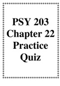 PSY 203 Chapter 22 Practice Quiz