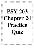 PSY 203 Chapter 24 Practice Quiz