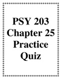 PSY 203 Chapter 25 Practice Quiz