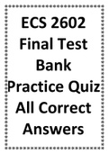 ECS 2602 Final Test Bank Practice Quiz All Correct Answers