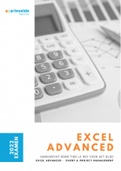 Samenvatting Excel Advanced - MET OPLOSSING ELKE OEFENING UIT SYLLABUS