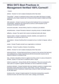 WGU D073 Best Practices in Management Verified 100&percnt; Correct&excl;&excl;