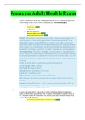Focus on Adult Health Exam Questions And Answers 2022&sol;2023