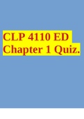 CLP 4110 ED Chapter 1 Quiz.