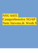 NSG 6435 Comprehensive SOAP Note Stevens.K Week 9