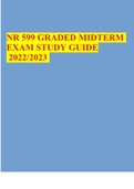 NR 599 GRADED MIDTERM EXAM STUDY GUIDE 2022/2023