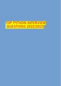 TOP PYTHON INTERVIEW QUESTIONS 2022/2023