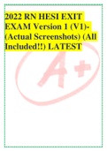  2022 RN HESI EXIT EXAM Version 1 &lpar;V1&rpar;- &lpar;Actual Screenshots&rpar; &lpar;All Included&excl;&excl;&rpar; LATEST