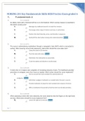 NURSING 201 Key Fundamentals Skills HESI Practice Exam graded A&plus;