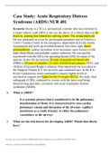 Case Study&colon; Acute Respiratory Distress Syndrome &lpar;ARDS&rpar; &vert; Already GRADED A
