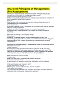 WGU C483 Principles of Management - (Pre-Assessment)