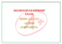 2022 HESI RN  LEADERSHIP EXAM VERSION 1 & 2 &lpar;V1-V2&rpar;&lpar;ACTUALS CREENSHOTS&rpar;