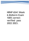 NRNP 6541 Week 6 Midterm Exam 100% correct verified  pass 2022 2023.
