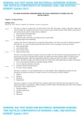 NURSING 460 TEST BANK FOR MATERNAL-NEWBORN NURSING THE CRITICAL COMPONENTS OF NURSING CARE&comma; 3RD EDITION&comma; ROBERT Update 2023