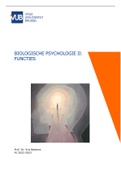 Samenvatting Biologische Psychologie 2 II&colon; Functies