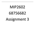 MIP2602 Assignment 3