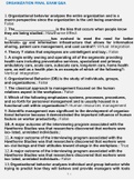 ORGANIZATION FINAL EXAM QUESTIONS AND ANSWERS GRADED A&plus;