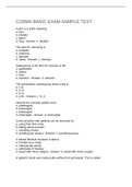 CCBMA BASIC EXAM SAMPLE TEST