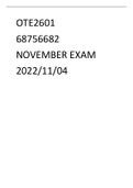 OTE2601 exam paper answers