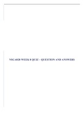 NSG 6020 WEEK 8 QUIZ – QUESTION AND ANSWERS