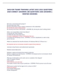 SAFE FOR TEAMS TRAINING LATEST 2022-2023 QUESTIONS AND CORRECT ANSWERS 200 QUESTIONS AND ANSWERS &vert; VERIFIED ANSWERS