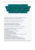 CompTIA Server+ SK0-004: Networking and Disaster Recovery ALL SOLUTION 100% CORRECT SPRING FALL 2023/24 EDITION GUARANTEED GRADE A+