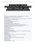 CompTIA Server+ SK0-004: Troubleshooting II ALL SOLUTION 100% CORRECT SPRING FALL 2023/24 EDITION GUARANTEED GRADE A+