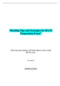  Reading Tips and Strategies for IELTS Preparation Exam