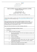 NHA Certified Clinical Medical Assistant (CCMA) Detailed Test Plan*