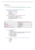 Biology 1030 SI sheet 1