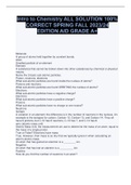 Intro to Chemistry ALL SOLUTION 100&percnt; CORRECT SPRING FALL 2023&sol;24 EDITION AID GRADE A&plus;