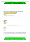 PSYCHIA-COMPREHENSIVE NURSING EXAM QUESTIONS WITH ANSWERS GRADED A&plus; 2022