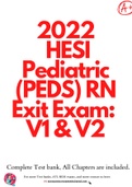 2022 HESI Pediatric (PEDS) RN Exit Exam: V1 & V2