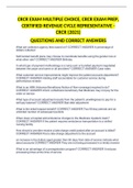 CRCR EXAM MULTIPLE CHOICE&comma; CRCR EXAM PREP&comma; CERTIFIED REVENUE CYCLE REPRESENTATIVE - CRCR &lpar;2021&rpar; QUESTIONS AND CORRECT ANSWERS