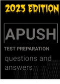 APUSH 2023 Questions and answers Latest