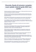 Hrm 3450 Diversity&comma; Equity & Inclusion complete exam update material guide 2023 new update