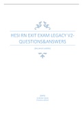 HESI RN EXIT EXAM LEGACY V2-Questions&Answers