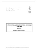 Samenvatting Internationale en Europese Criminele Politiek