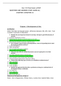 NUR 110 FINAL EXAM LATEST  QUESTIONS AND ANSWERS STUDY GUIDE ALL CHAPTER1-CHAPTER 23 