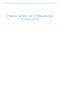 Prophecy general ICU A V1 - V3 Questions with Correct Solutions 2023 Update