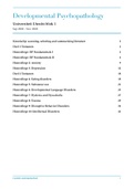 Samenvatting van ALLE hoorcolleges deeltentamen I & II&comma; Developmental Psychopathology &lpar;201800070&rpar;&comma; zelf 8 gehaald