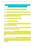 Cosmetology Practice exam Questions and Answers Already Passed&lbrack;DOWNLOAD TO PASS&rsqb;
